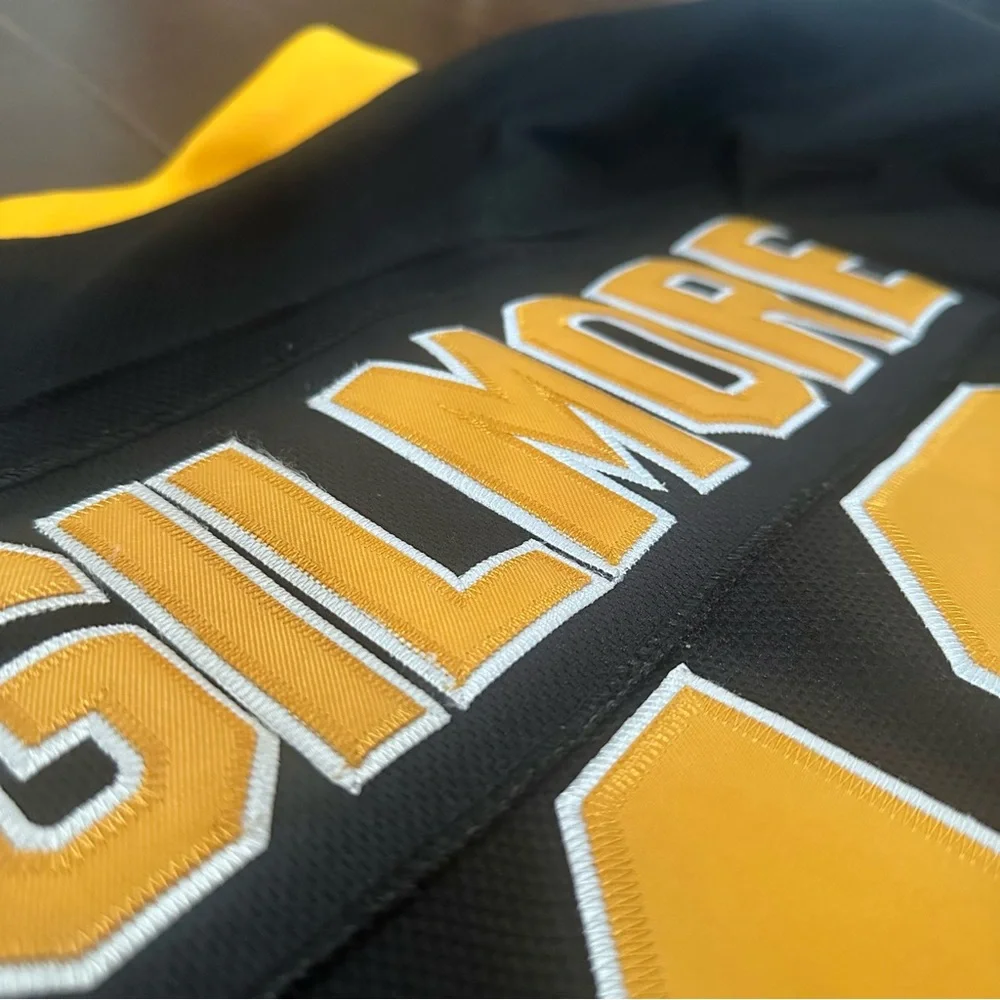 NEW Happy Gilmore Boston Black and Yellow Hockey Golf Jersey - Picture 6 of 14